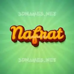 nafrat in Green Rays style - 3D name wallpaper