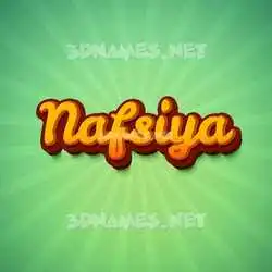 nafsiya in Green Rays style - 3D name wallpaper