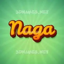 naga in Green Rays style - 3D name wallpaper