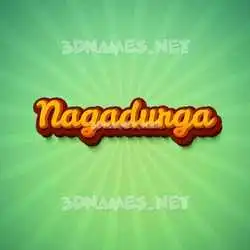 nagadurga in Green Rays style - 3D name wallpaper