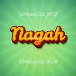 nagah in Green Rays style - 3D name wallpaper