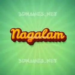 nagalam in Green Rays style - 3D name wallpaper