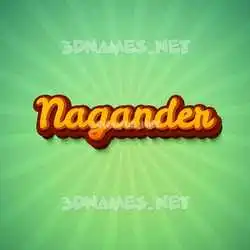 nagander in Green Rays style - 3D name wallpaper