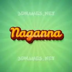 naganna in Green Rays style - 3D name wallpaper