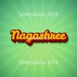 nagashree in Green Rays style - 3D name wallpaper