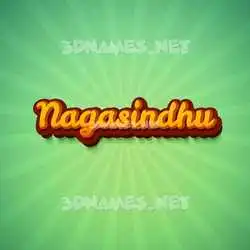 nagasindhu in Green Rays style - 3D name wallpaper