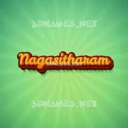 nagasitharam in Green Rays style - 3D name wallpaper
