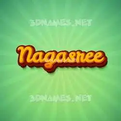 nagasree in Green Rays style - 3D name wallpaper