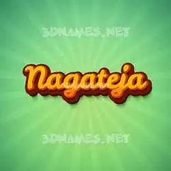 nagateja in Green Rays style - 3D name wallpaper