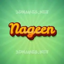nageen in Green Rays style - 3D name wallpaper