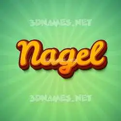 nagel in Green Rays style - 3D name wallpaper