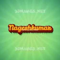 nageshkumar in Green Rays style - 3D name wallpaper