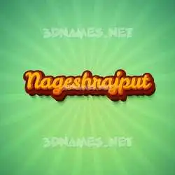 nageshrajput in Green Rays style - 3D name wallpaper