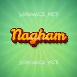 nagham in Green Rays style - 3D name wallpaper