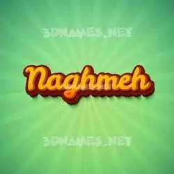 naghmeh in Green Rays style - 3D name wallpaper