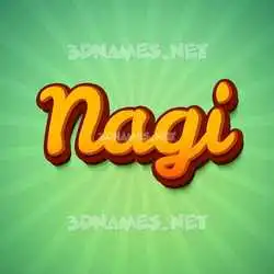 nagi in Green Rays style - 3D name wallpaper