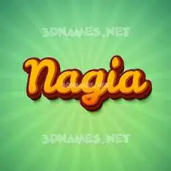 nagia in Green Rays style - 3D name wallpaper