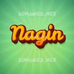 nagin in Green Rays style - 3D name wallpaper