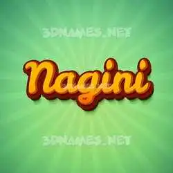 nagini in Green Rays style - 3D name wallpaper
