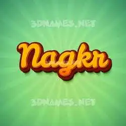 nagkr in Green Rays style - 3D name wallpaper