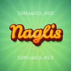 naglis in Green Rays style - 3D name wallpaper