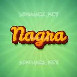 nagra in Green Rays style - 3D name wallpaper
