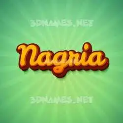 nagria in Green Rays style - 3D name wallpaper