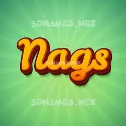 nags in Green Rays style - 3D name wallpaper