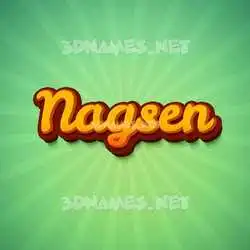 nagsen in Green Rays style - 3D name wallpaper