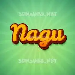 nagu in Green Rays style - 3D name wallpaper