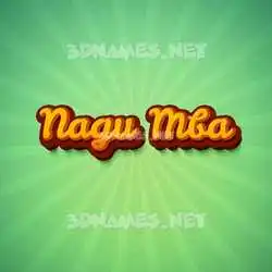 nagu mba in Green Rays style - 3D name wallpaper