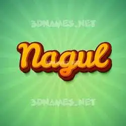 nagul in Green Rays style - 3D name wallpaper