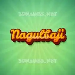 nagulbaji in Green Rays style - 3D name wallpaper
