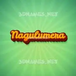 nagulumera in Green Rays style - 3D name wallpaper