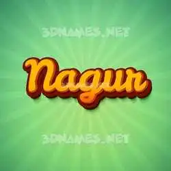 nagur in Green Rays style - 3D name wallpaper