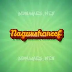 nagurshareef in Green Rays style - 3D name wallpaper