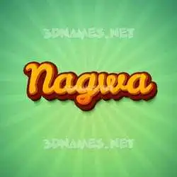 nagwa in Green Rays style - 3D name wallpaper