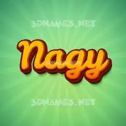 nagy in Green Rays style - 3D name wallpaper