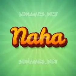 naha in Green Rays style - 3D name wallpaper