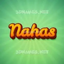 nahas in Green Rays style - 3D name wallpaper