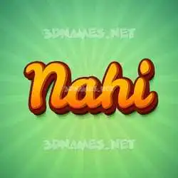 nahi in Green Rays style - 3D name wallpaper