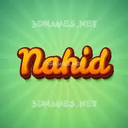 nahid in Green Rays style - 3D name wallpaper