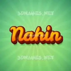 nahin in Green Rays style - 3D name wallpaper