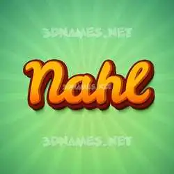 nahl in Green Rays style - 3D name wallpaper