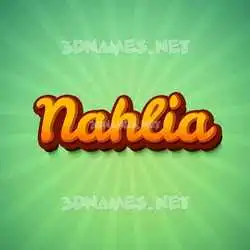 nahlia in Green Rays style - 3D name wallpaper