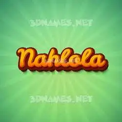 nahlola in Green Rays style - 3D name wallpaper