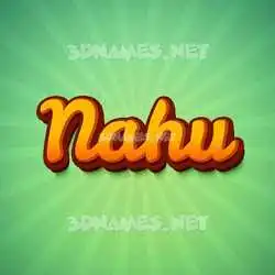 nahu in Green Rays style - 3D name wallpaper