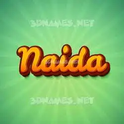 naida in Green Rays style - 3D name wallpaper