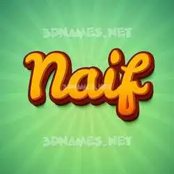 naif in Green Rays style - 3D name wallpaper