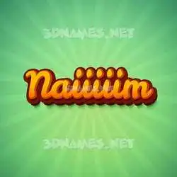 naiiiiim in Green Rays style - 3D name wallpaper